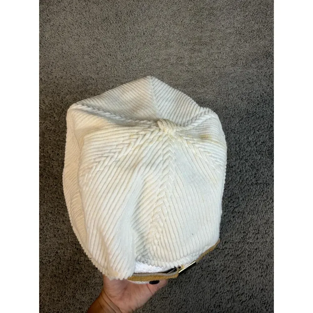 VTG Cap Strap Back Mens One Size White Corduroy NASCAR Racing